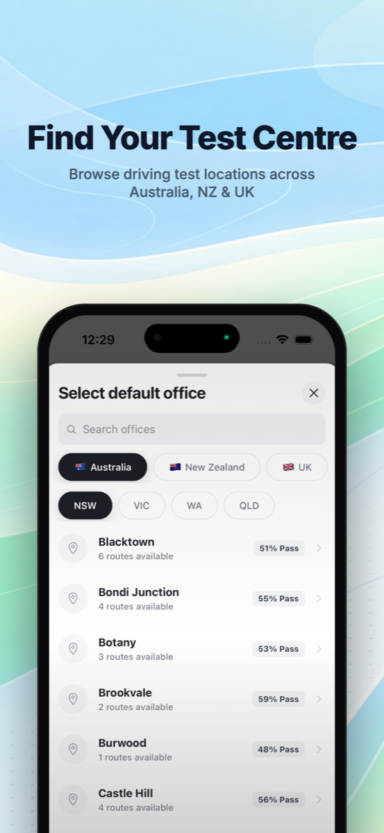 Find Your Test Centre