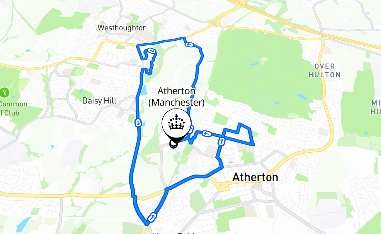 Atherton (Manchester) 驾考路线 #2624 地图 - ENG 英国