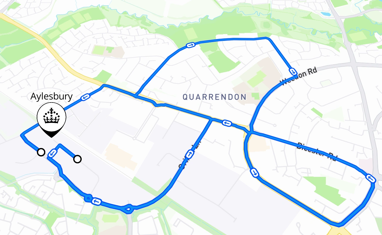 Aylesbury 驾考路线 #2428 地图 - ENG 英国
