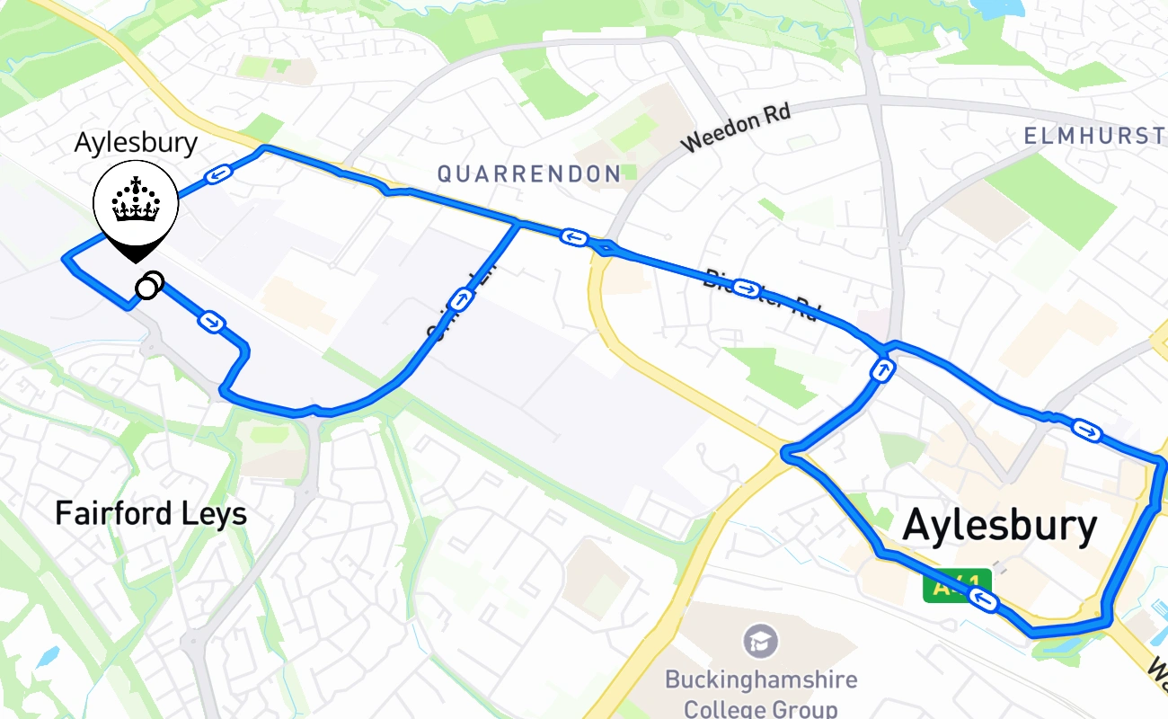 Aylesbury 驾考路线 #2716 地图 - ENG 英国