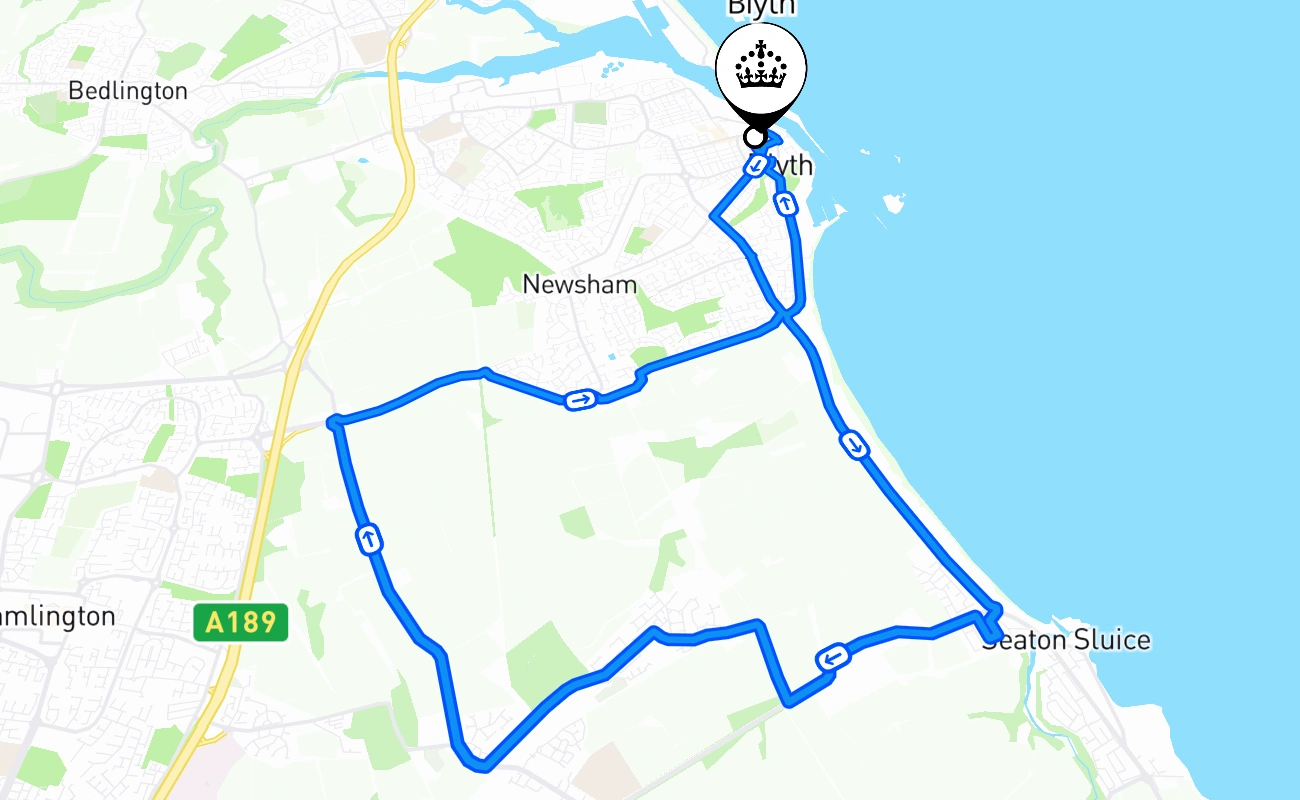 Blyth 驾考路线 #921 地图 - ENG 英国