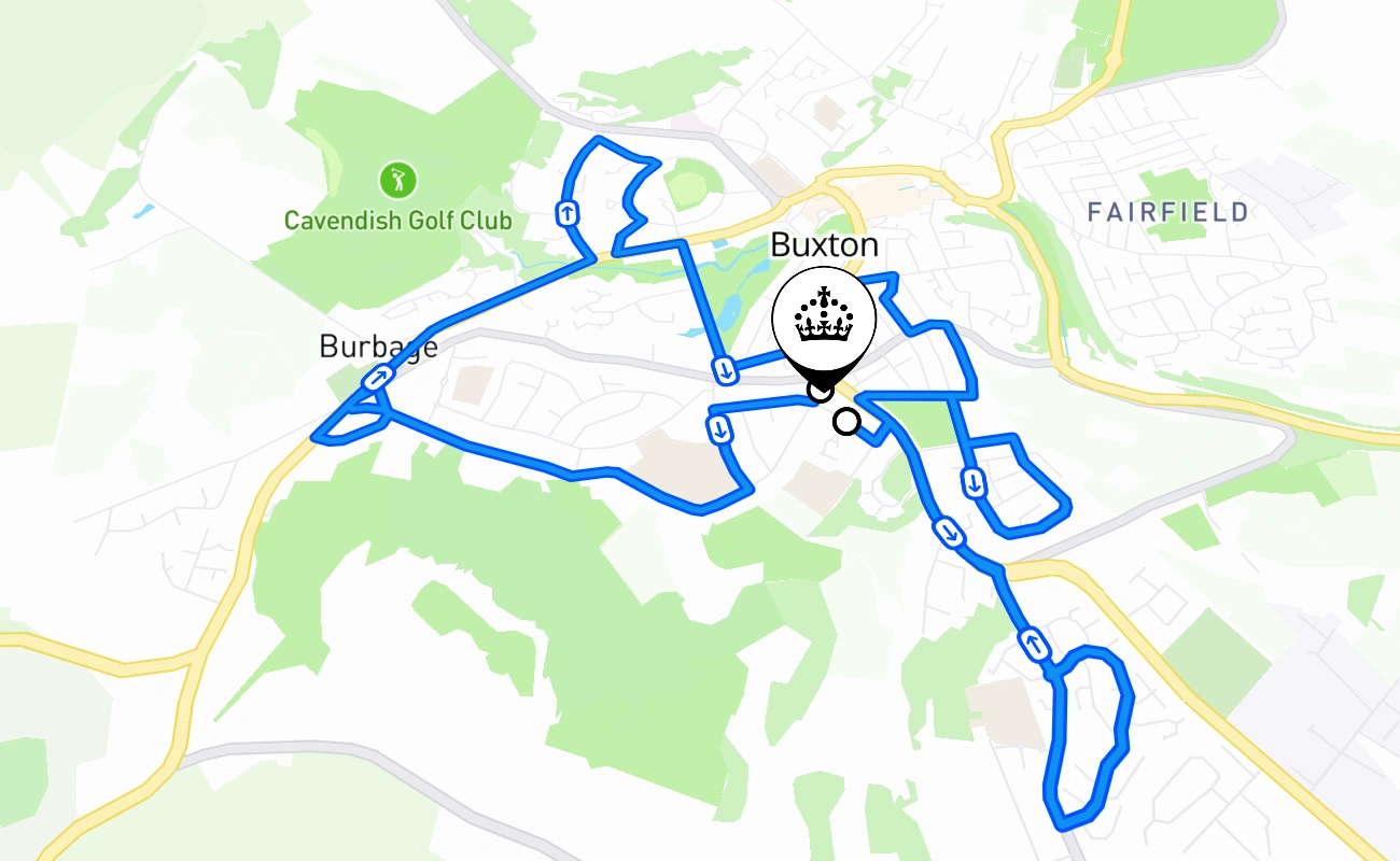 Buxton 驾考路线 #1111 地图 - ENG 英国