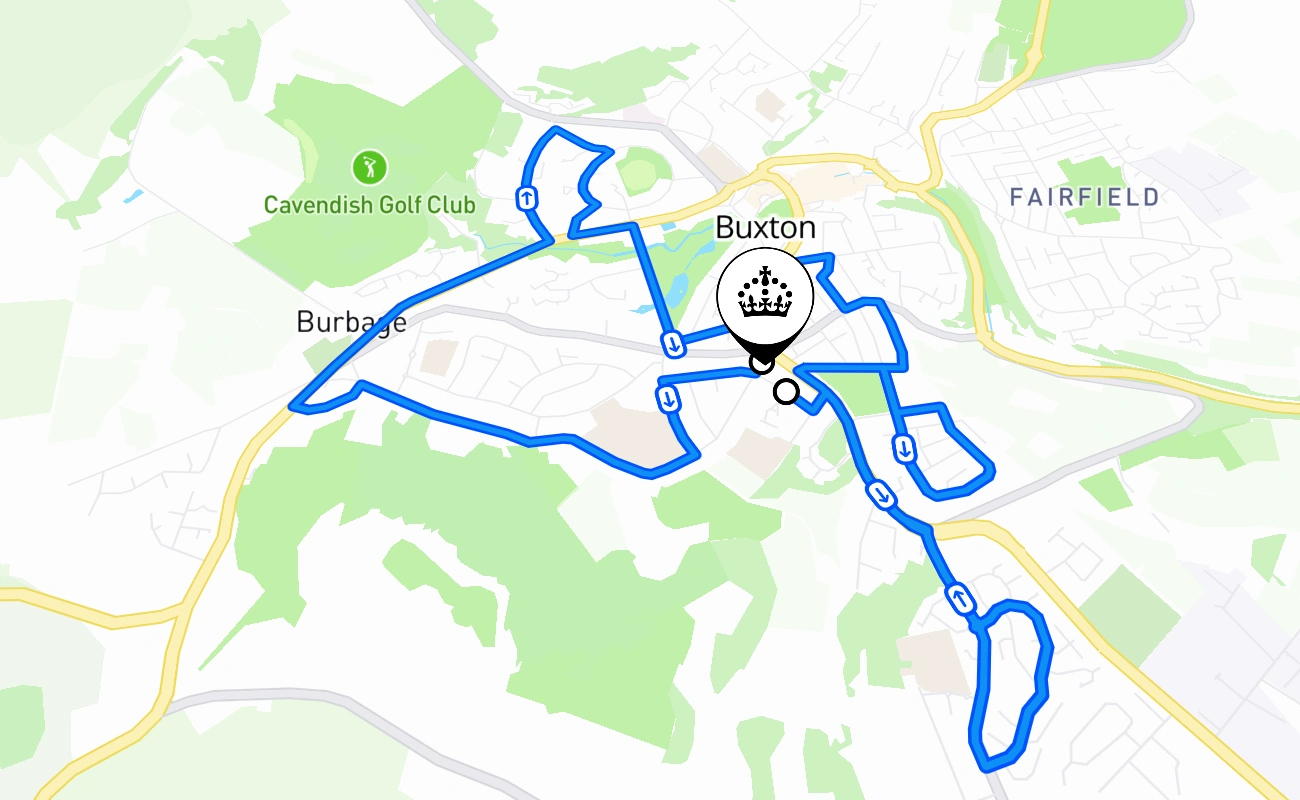 Buxton 驾考路线 #1111 地图 - ENG 英国
