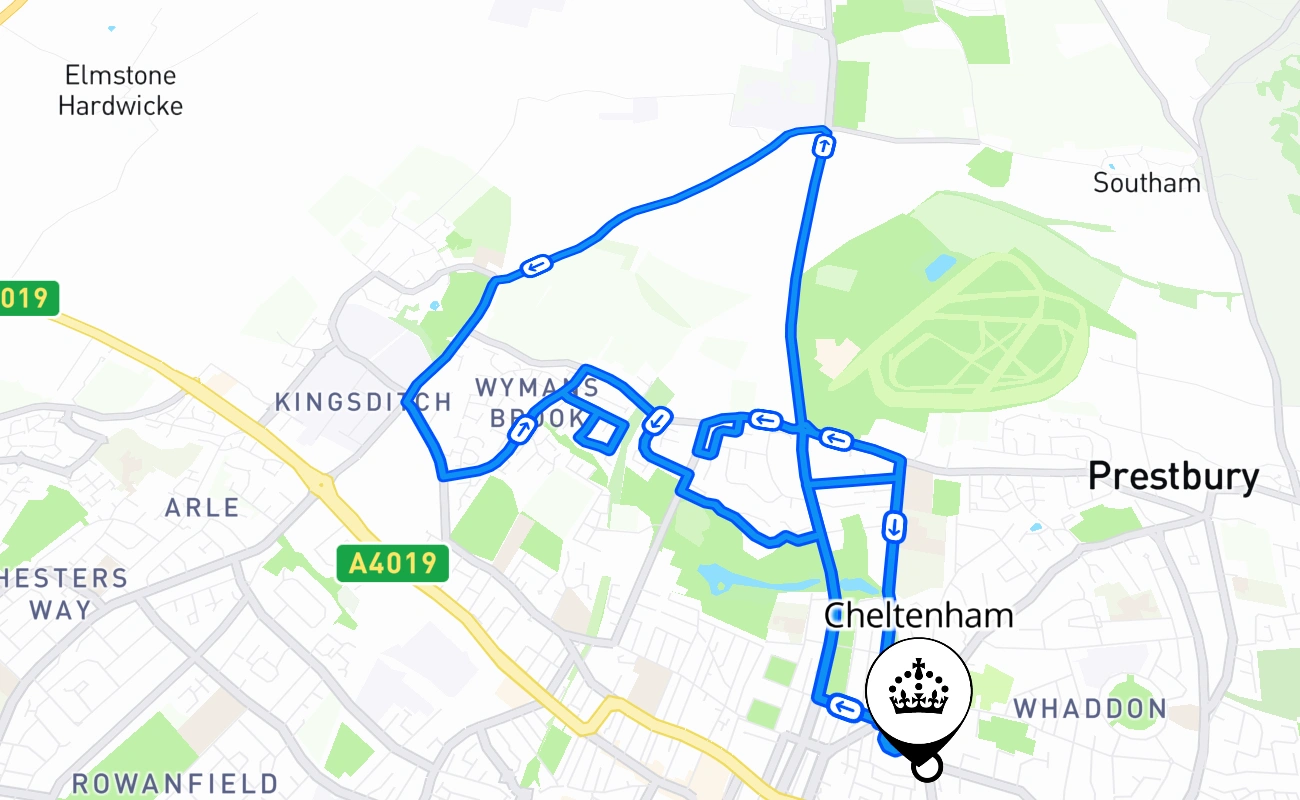 Cheltenham 驾考路线 #792 地图 - ENG 英国