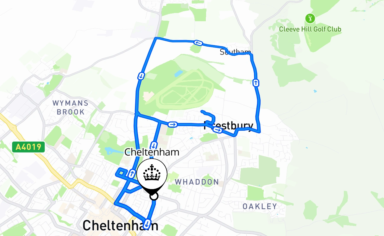 Cheltenham 驾考路线 #795 地图 - ENG 英国