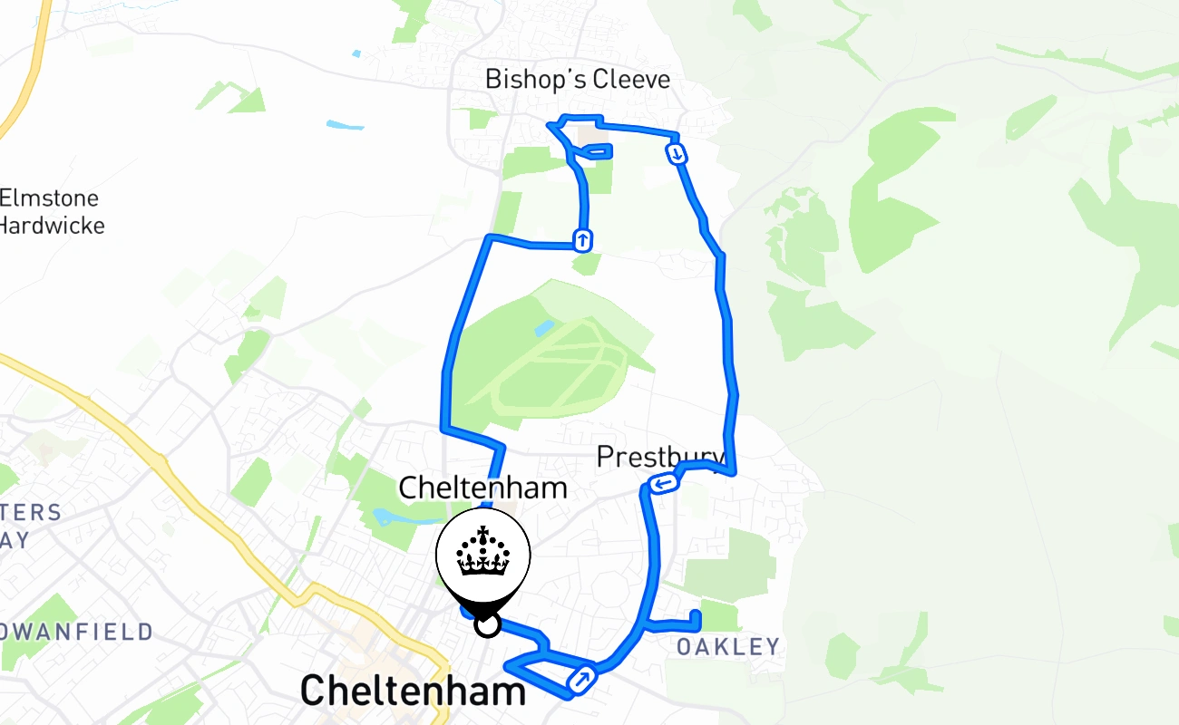 Cheltenham 驾考路线 #796 地图 - ENG 英国