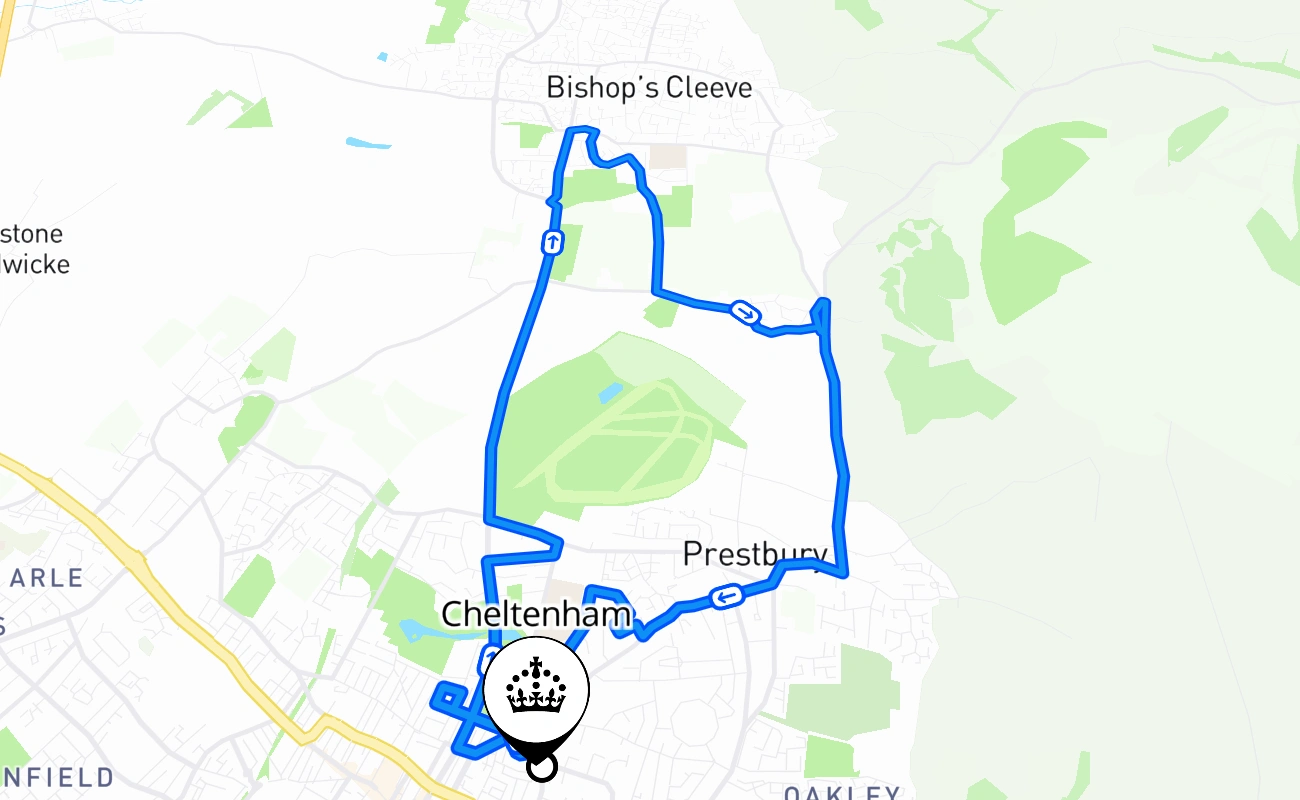 Cheltenham 驾考路线 #797 地图 - ENG 英国