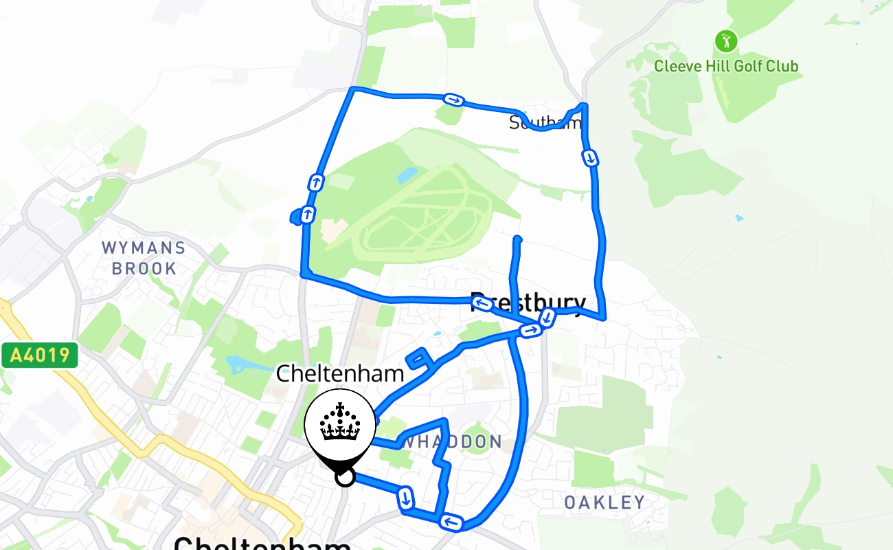 Cheltenham 驾考路线 #798 地图 - ENG 英国