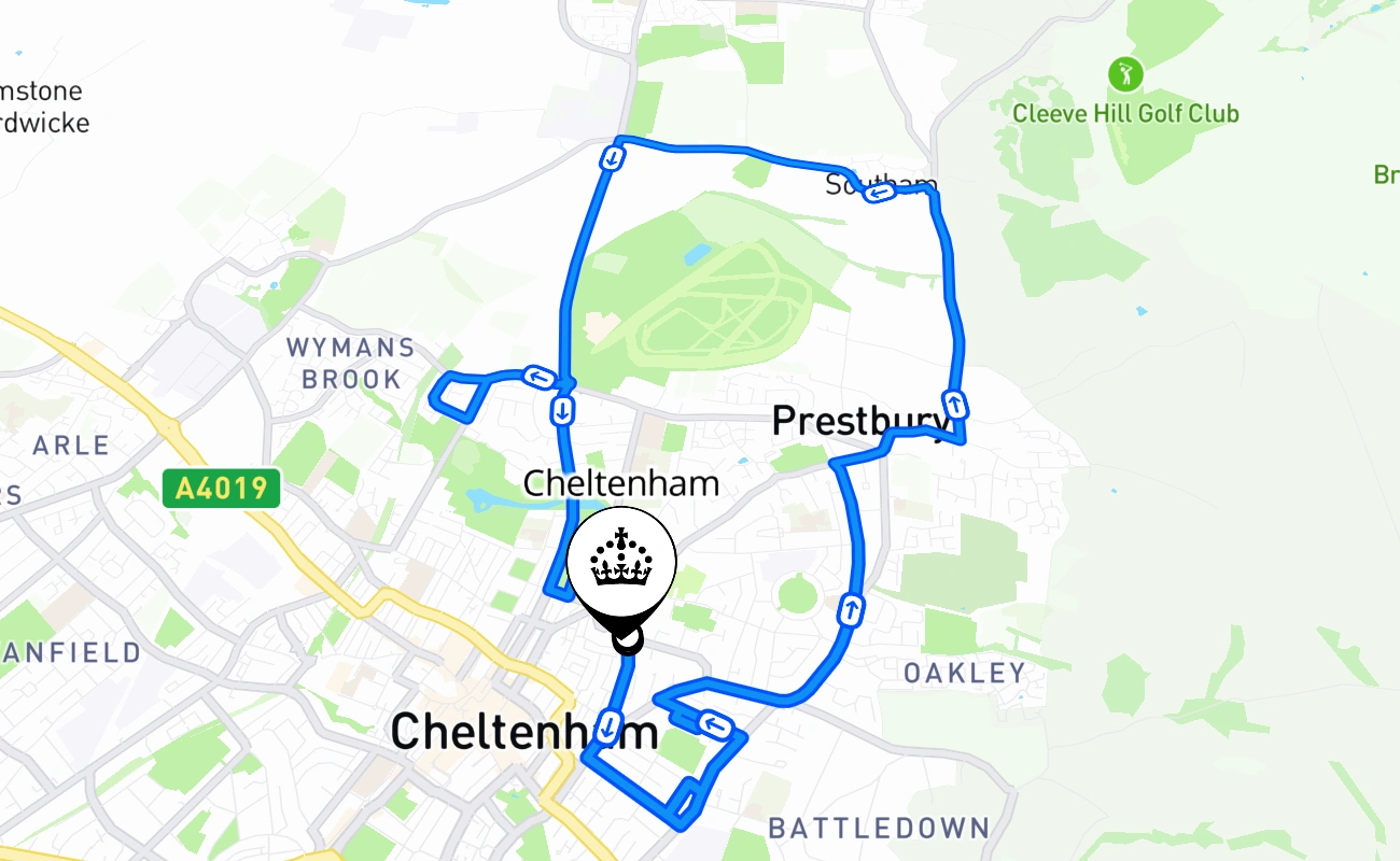 Cheltenham 驾考路线 #802 地图 - ENG 英国