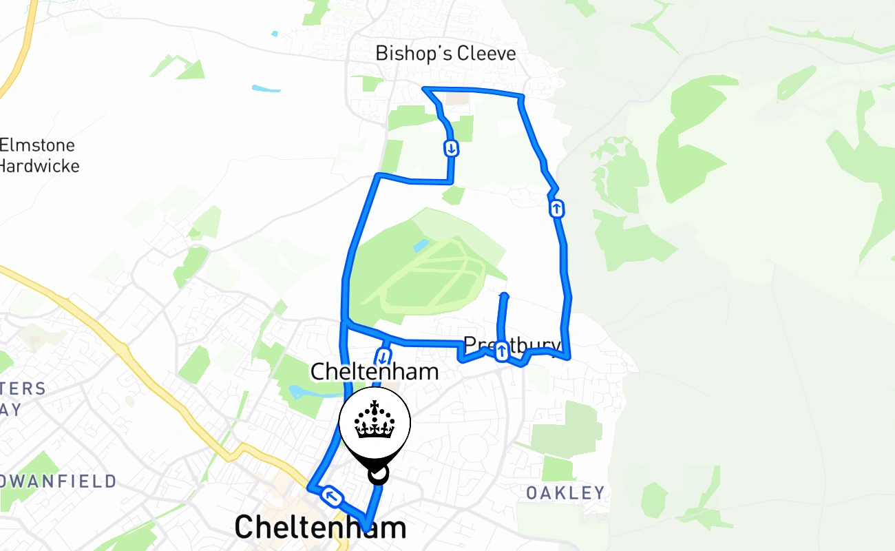 Cheltenham 驾考路线 #803 地图 - ENG 英国