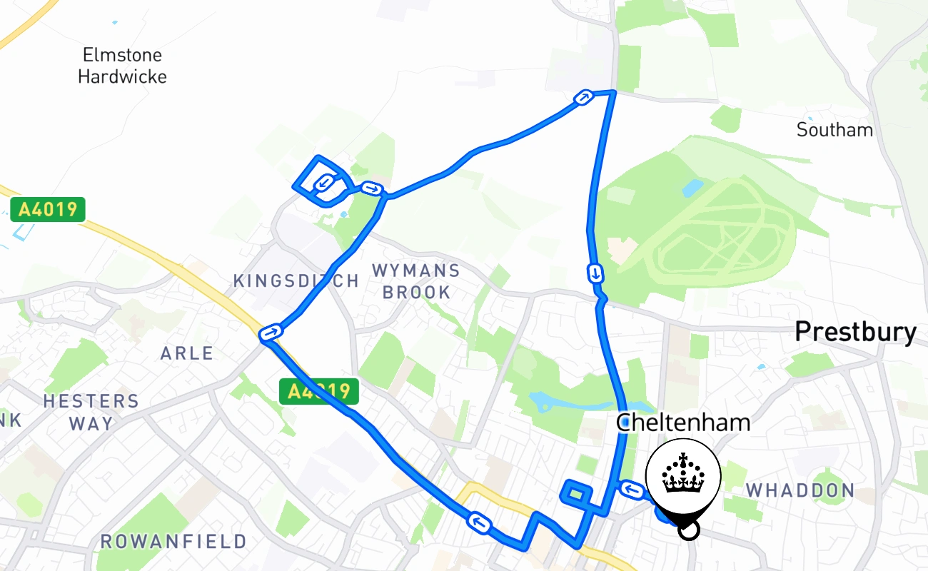 Cheltenham 驾考路线 #805 地图 - ENG 英国