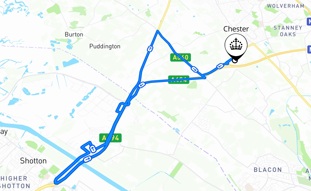 Chester 驾考路线 #746 地图 - ENG 英国