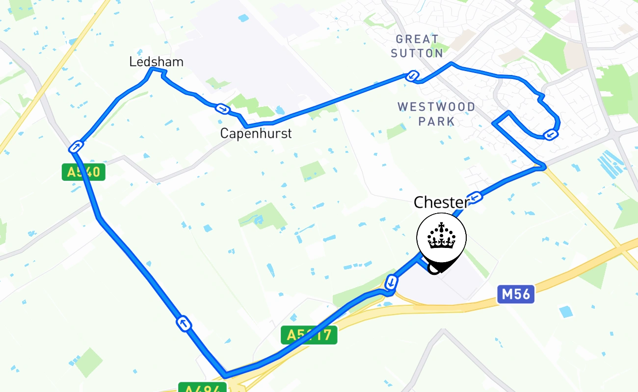 Chester 驾考路线 #749 地图 - ENG 英国