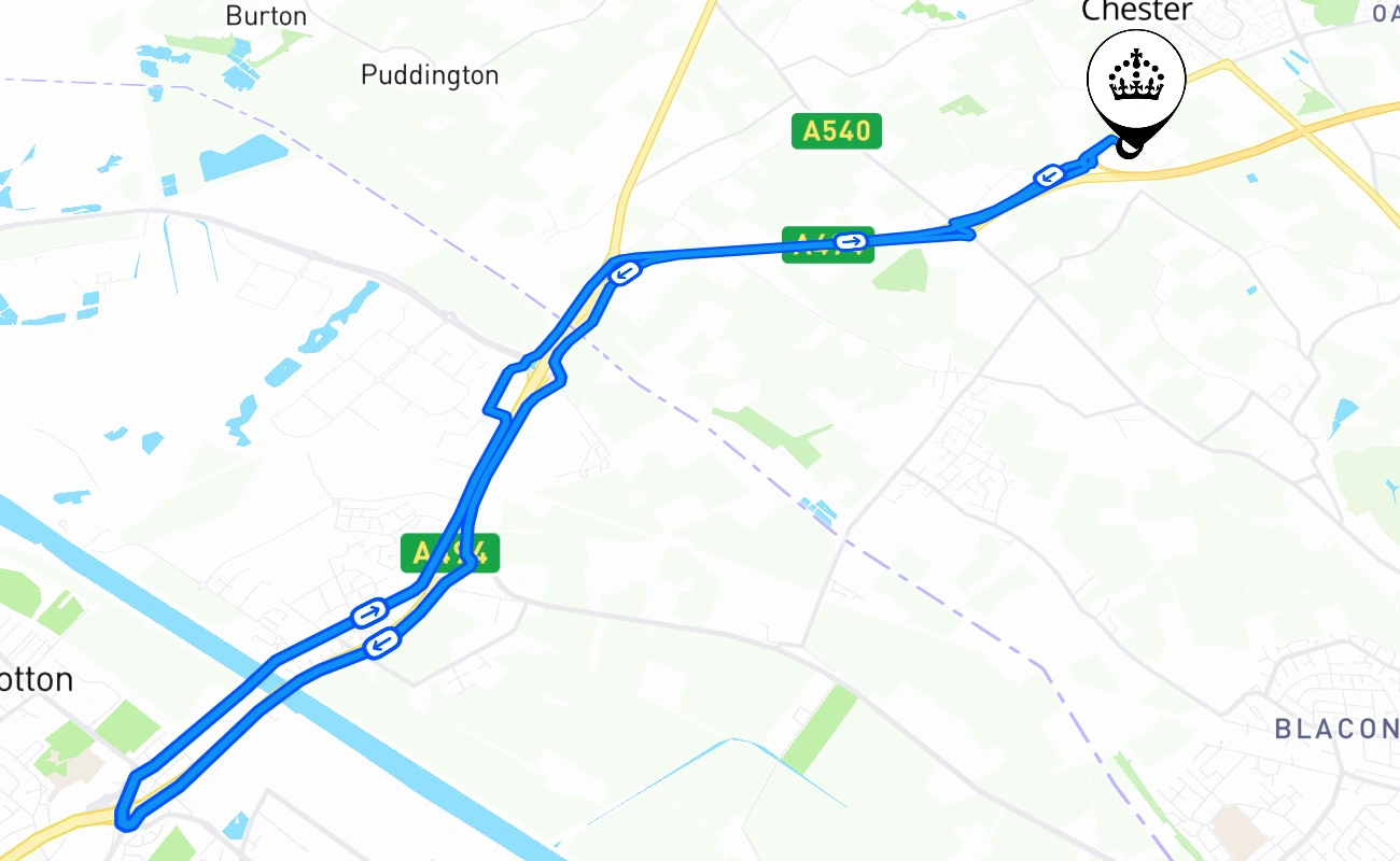 Chester 驾考路线 #751 地图 - ENG 英国
