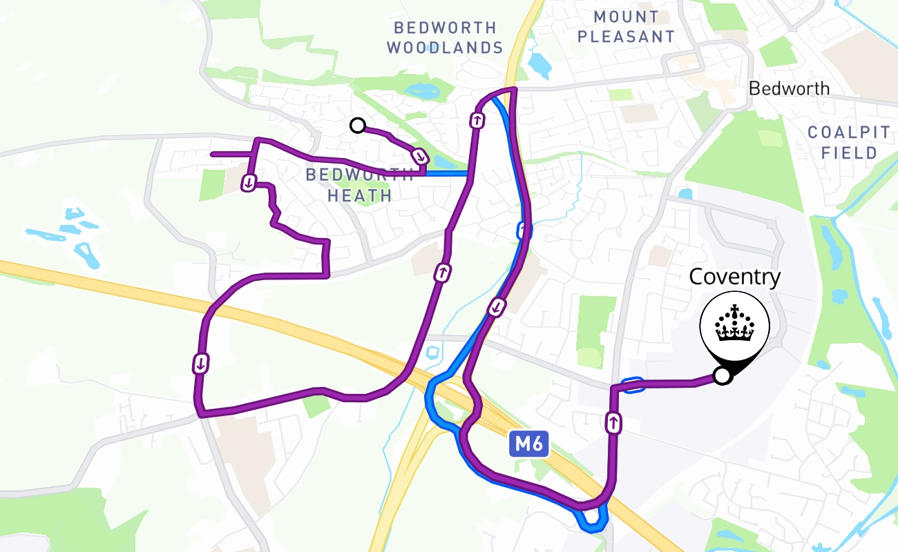 Coventry 驾考路线 #2765 地图 - ENG 英国