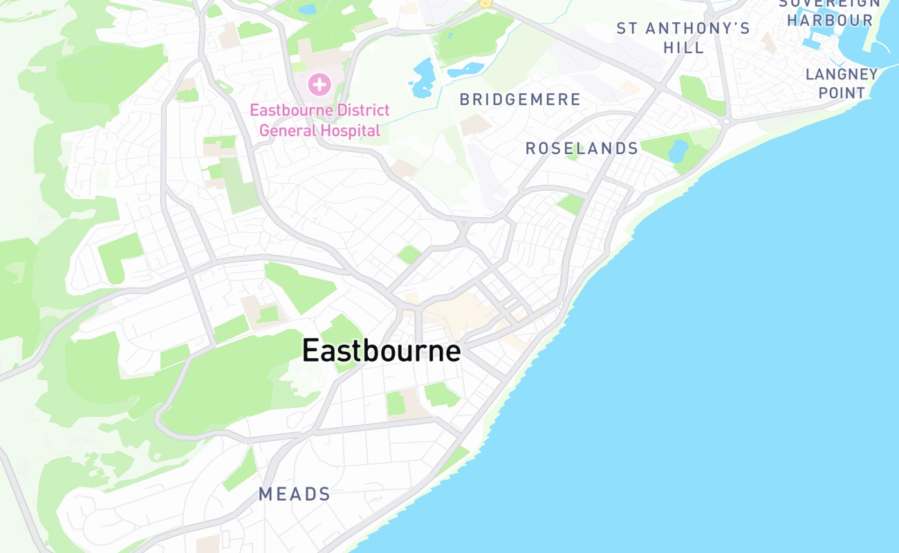 Eastbourne 驾考路线 #2517 地图 - ENG 英国