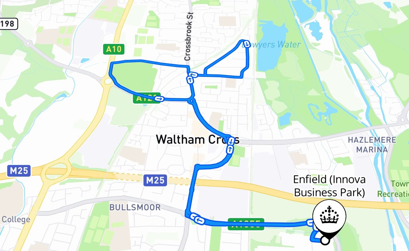 Enfield (Innova Business Park) 驾考路线 #2672 地图 - ENG 英国