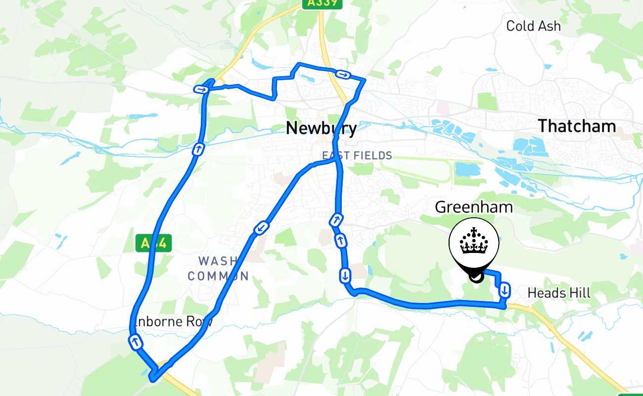 Greenham 驾考路线 #1983 地图 - ENG 英国