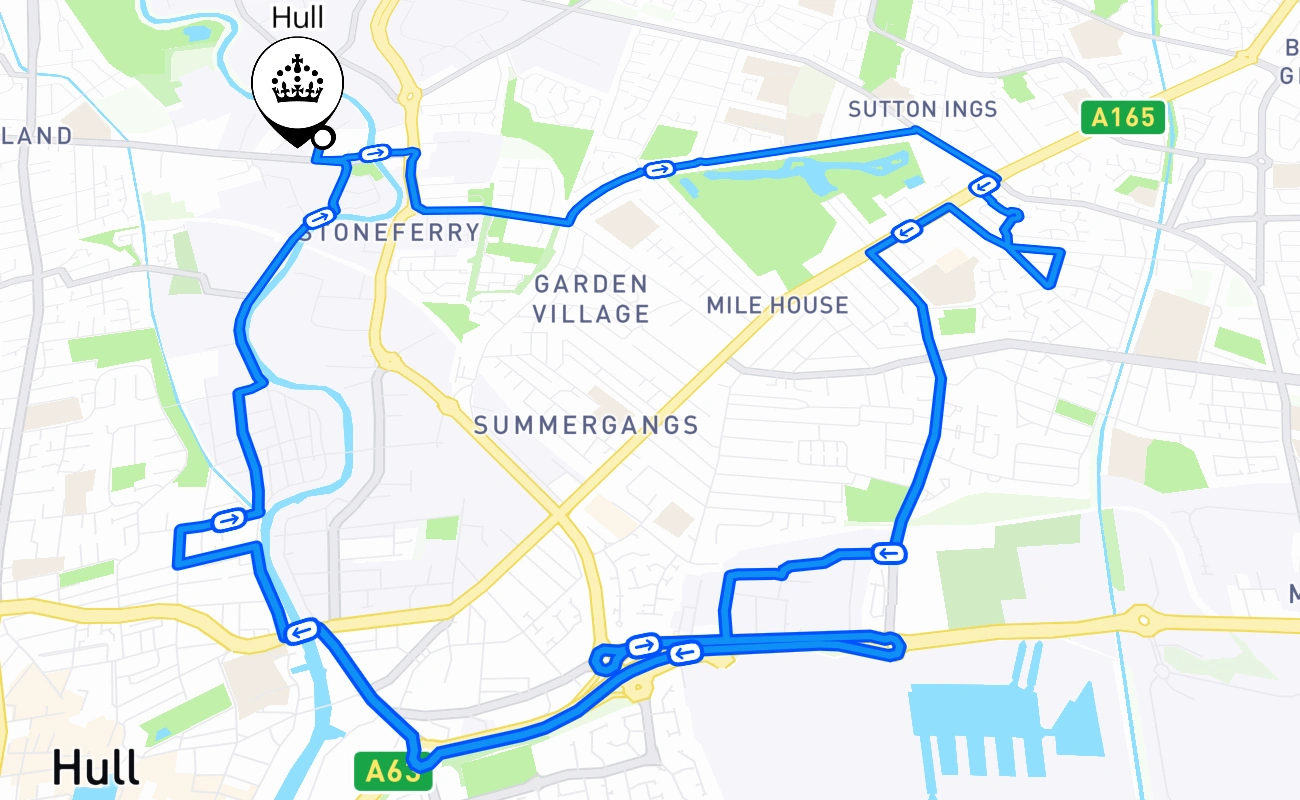 Hull 驾考路线 #2246 地图 - ENG 英国