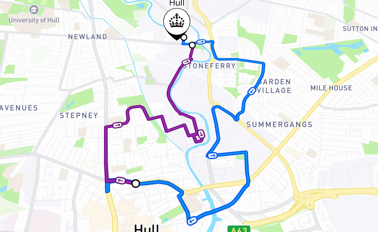Hull 驾考路线 #2247 地图 - ENG 英国