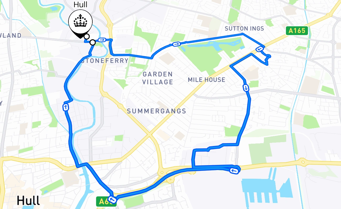 Hull 驾考路线 #2248 地图 - ENG 英国