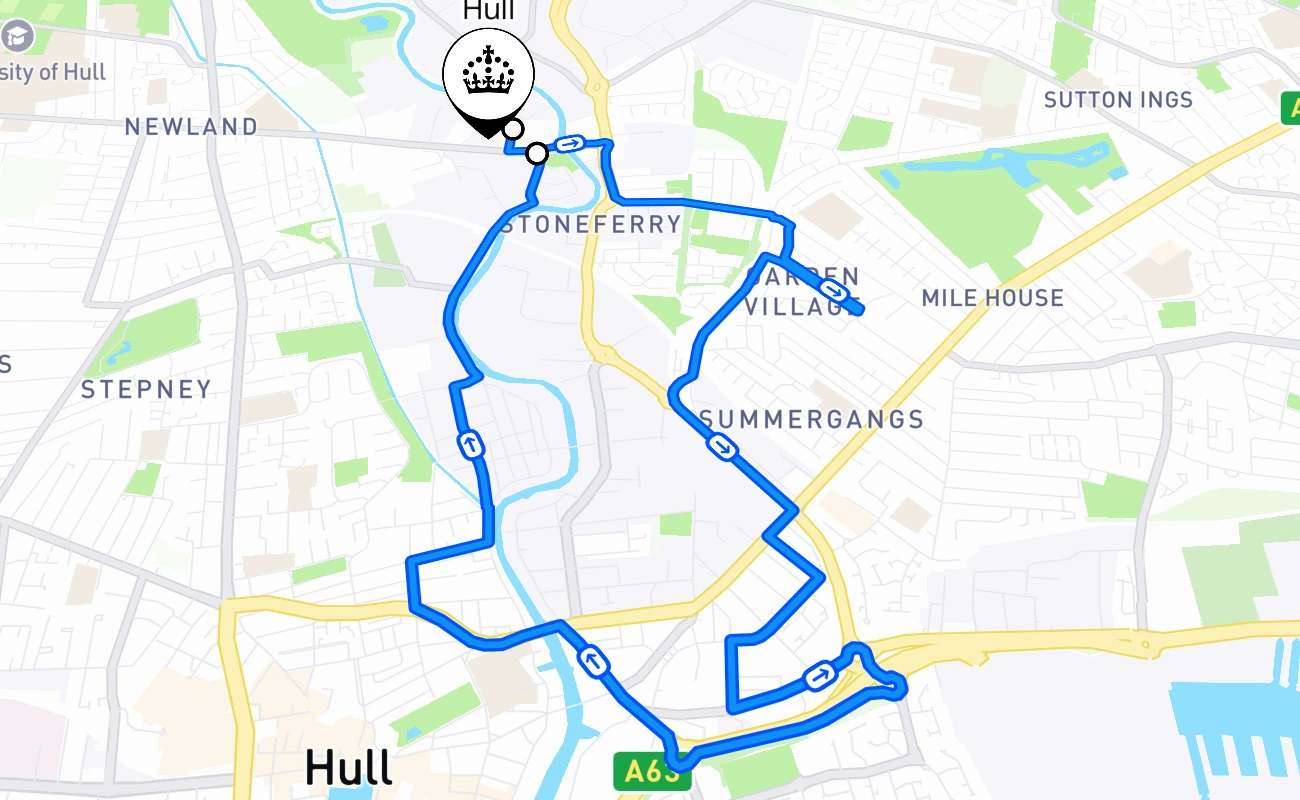Hull 驾考路线 #2249 地图 - ENG 英国