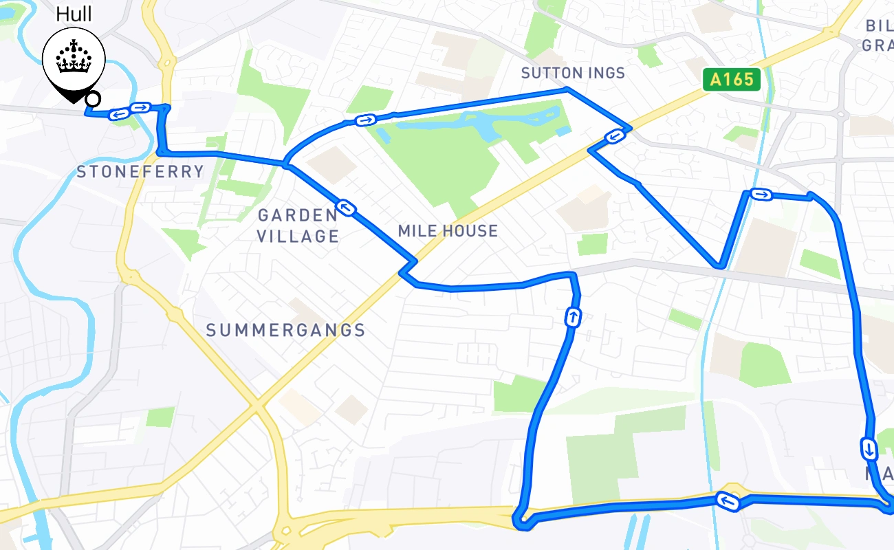 Hull 驾考路线 #2251 地图 - ENG 英国
