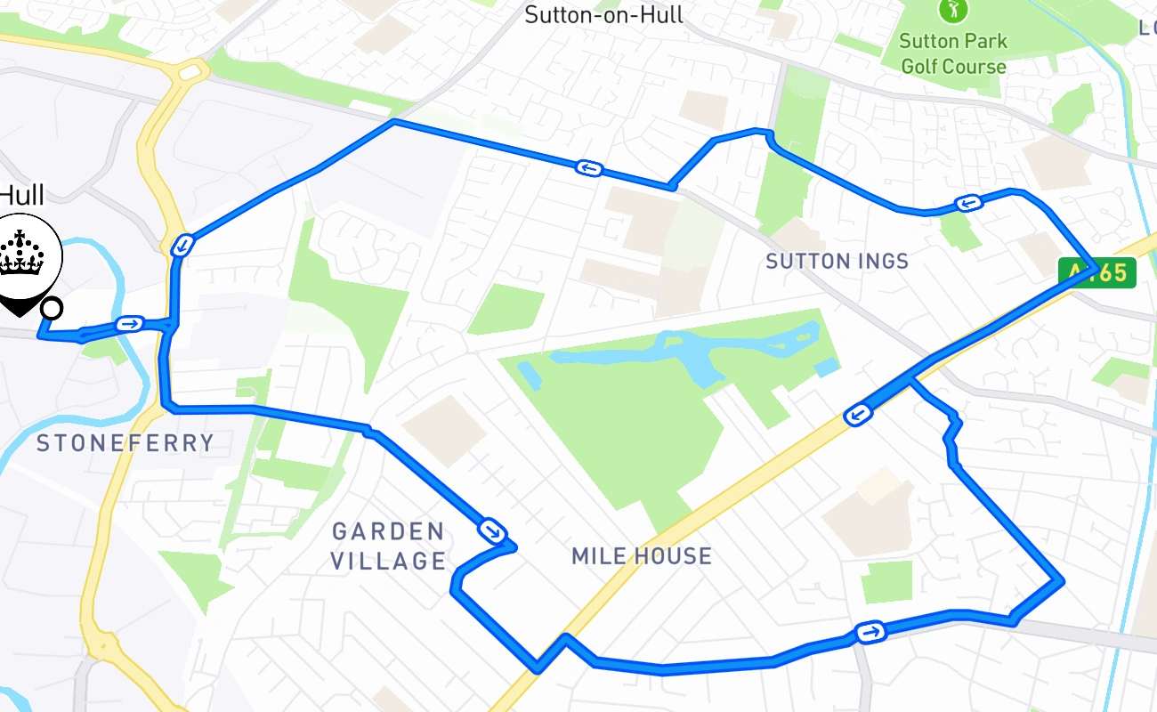 Hull 驾考路线 #2252 地图 - ENG 英国