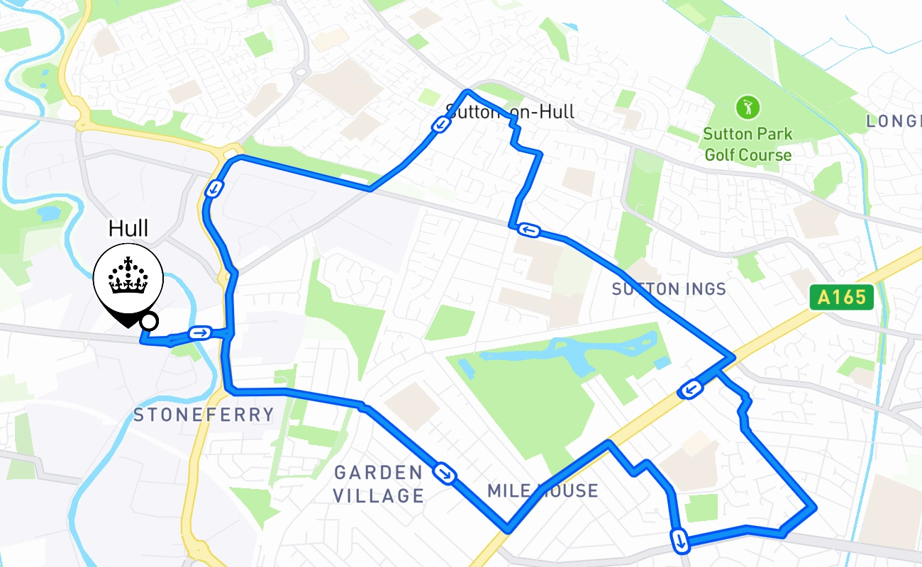 Hull 驾考路线 #2256 地图 - ENG 英国