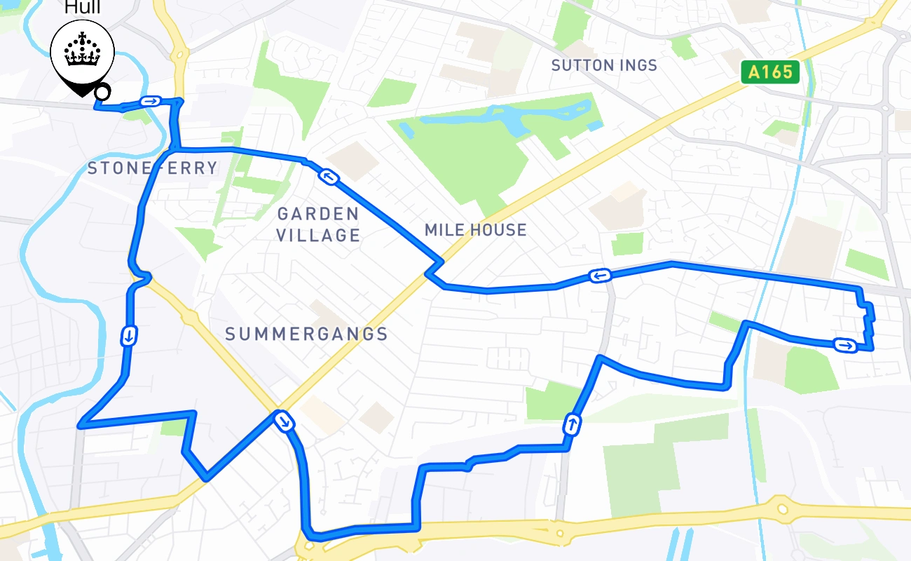 Hull 驾考路线 #2258 地图 - ENG 英国