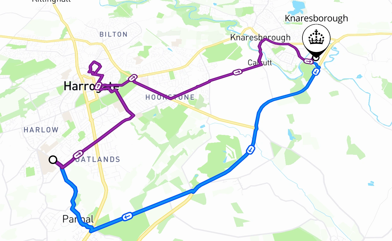 Knaresborough 驾考路线 #2472 地图 - ENG 英国