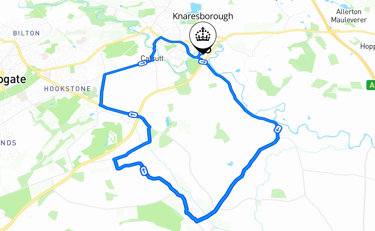 Knaresborough 驾考路线 #2735 地图 - ENG 英国