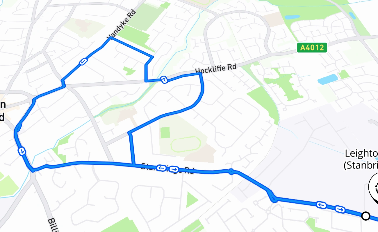 Leighton Buzzard (Stanbridge Road) 驾考路线 #2665 地图 - ENG 英国