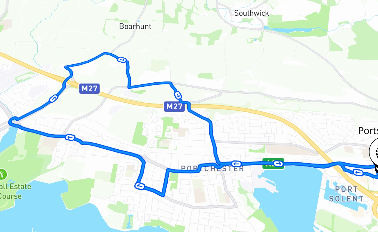 Portsmouth 驾考路线 #2550 地图 - ENG 英国