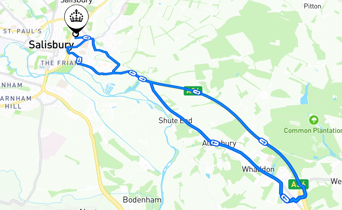 Salisbury 驾考路线 #735 地图 - ENG 英国