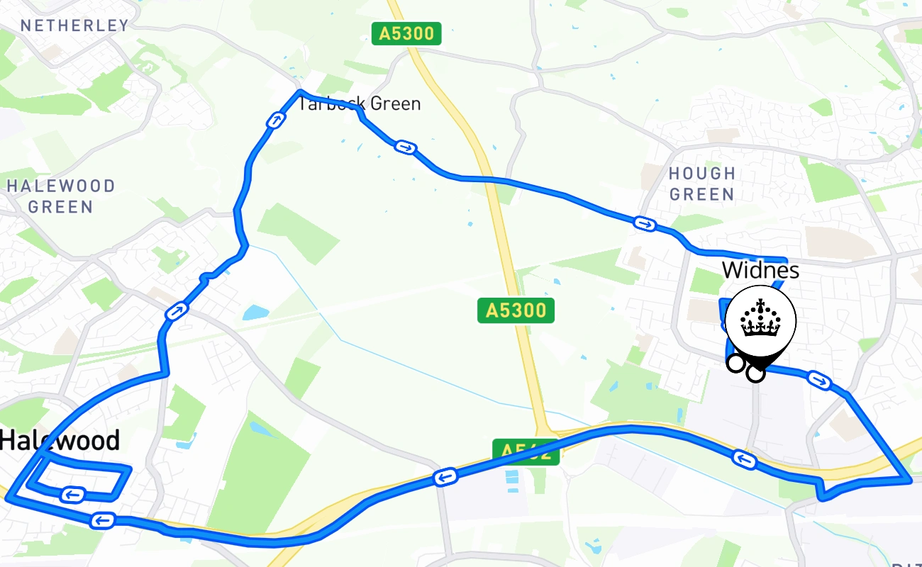 Widnes 驾考路线 #902 地图 - ENG 英国