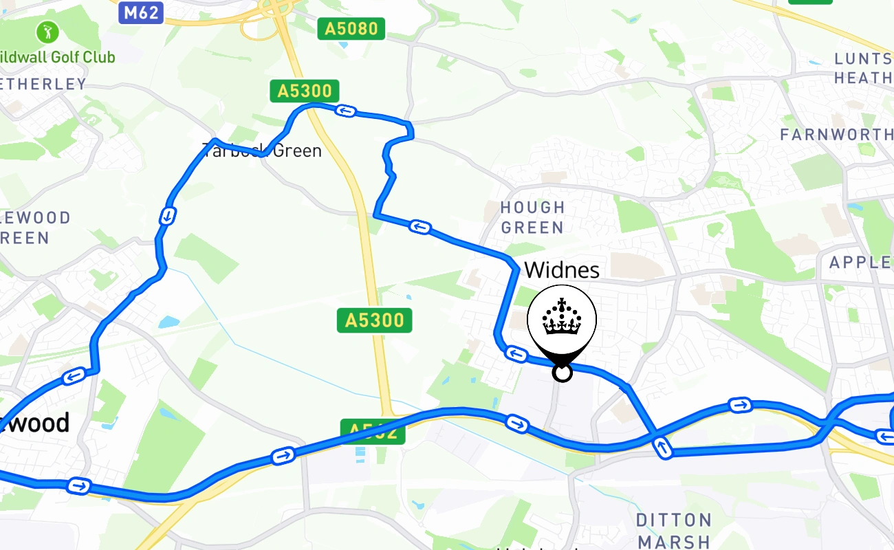 Widnes 驾考路线 #1997 地图 - ENG 英国