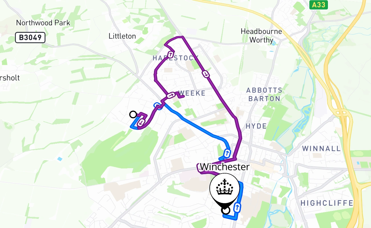 Winchester 驾考路线 #2429 地图 - ENG 英国