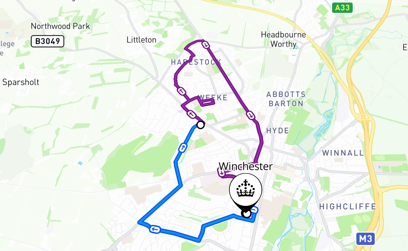 Winchester 驾考路线 #2431 地图 - ENG 英国