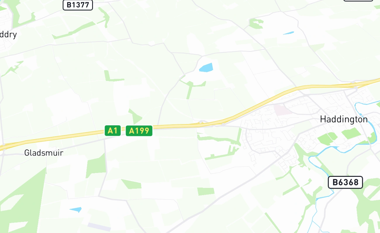 Haddington 驾考路线 #2513 地图 - SCT 英国