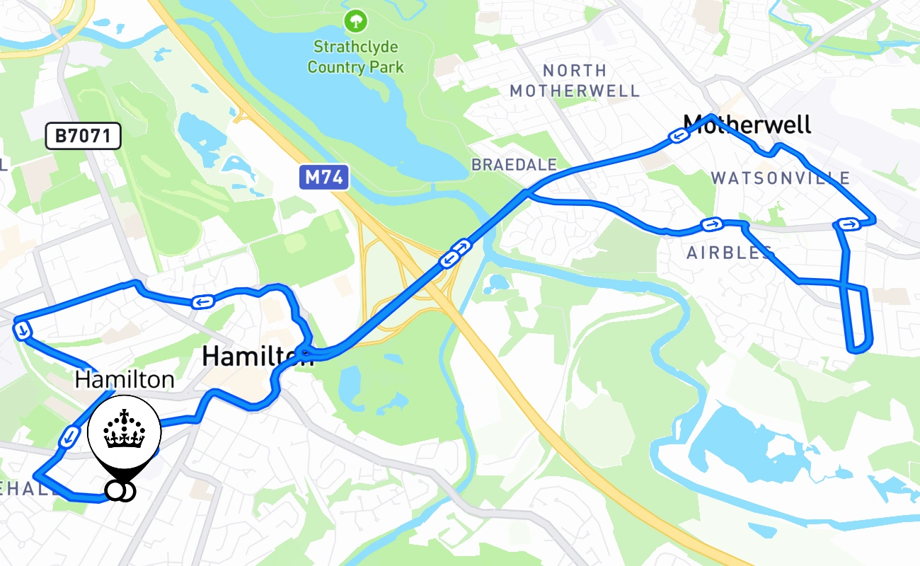 Hamilton 驾考路线 #2581 地图 - SCT 英国