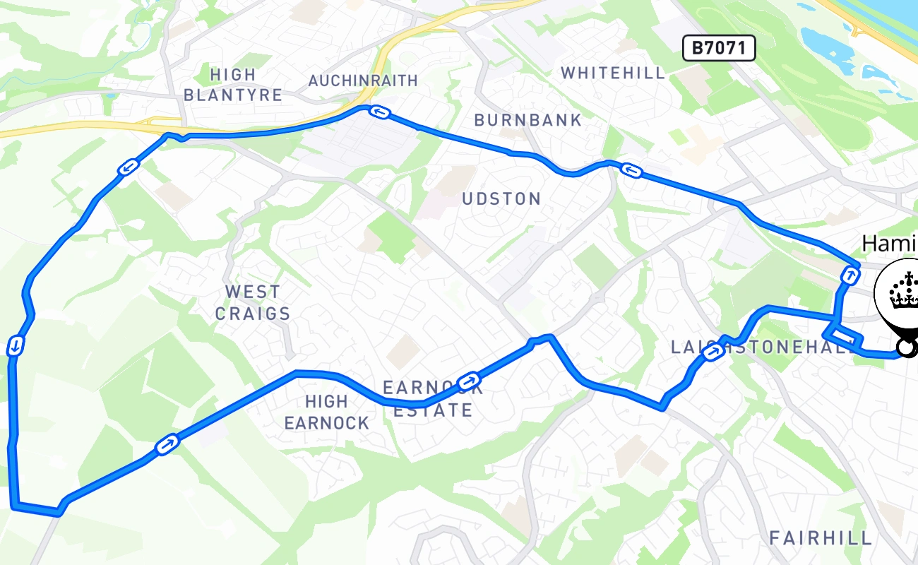Hamilton 驾考路线 #2582 地图 - SCT 英国