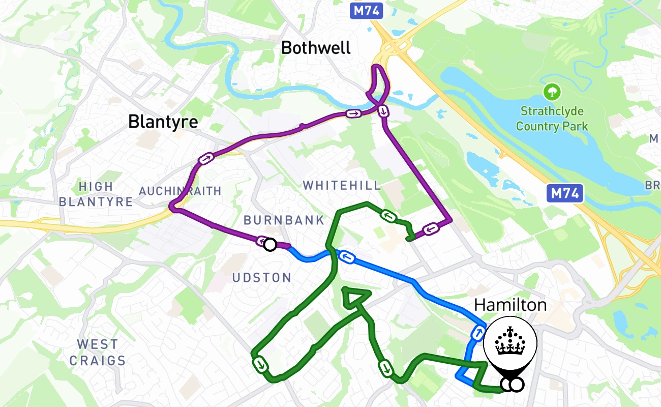 Hamilton 驾考路线 #2768 地图 - SCT 英国